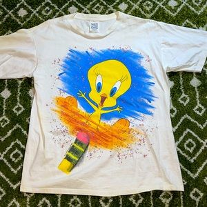 Vintage 1993 Tweety Bird Looney Tunes Graphic shirt XL
